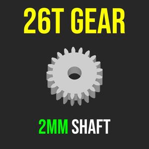 GEAR PINION 26T 2MM SHAFT BRUSHED MOTOR 370 RC CAR CRAWLER