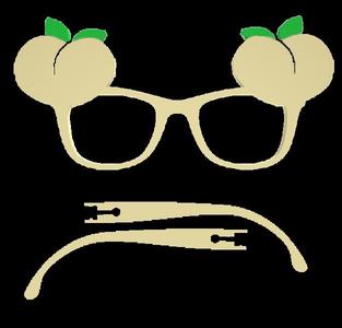 Peach glasses (party glasses)