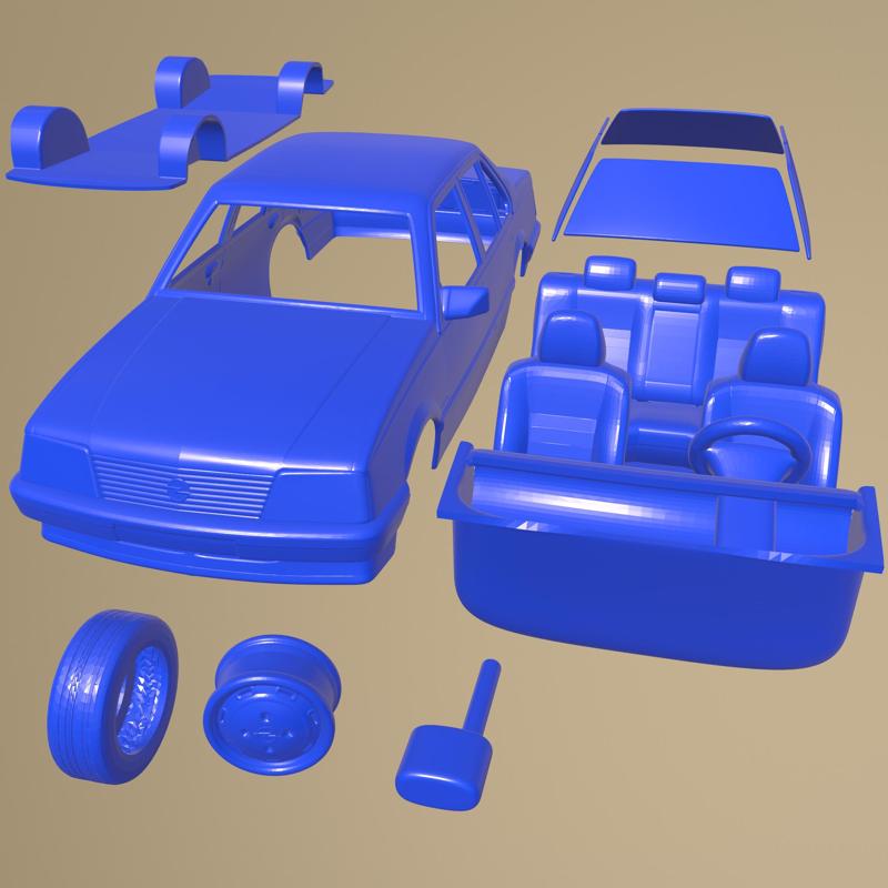 Opel Ascona sedan 1981 PRINTABLE CAR IN SEPARATE PARTS
