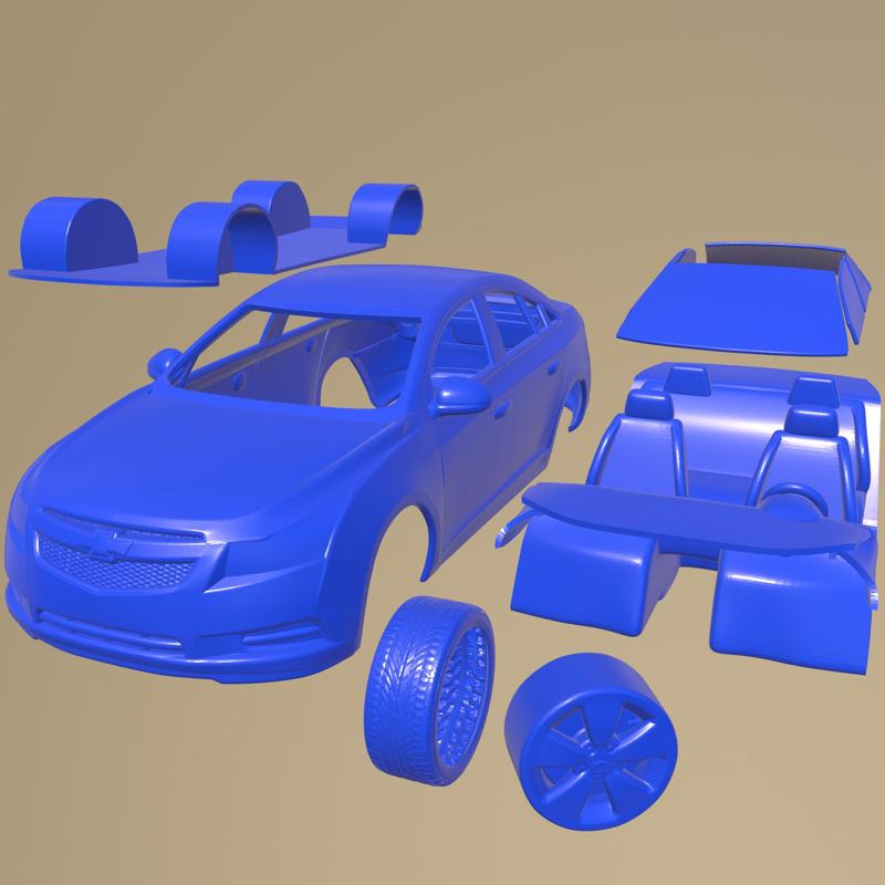 Chevrolet Cruze 2011 PRINTABLE CAR IN SEPARATE PARTS