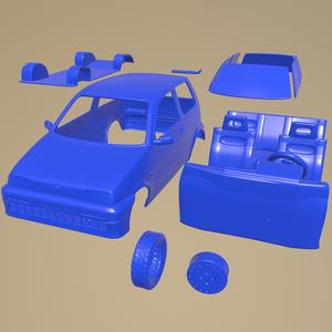 FIAT CINQUECENTO 1991 PRINTABLE CAR IN SEPARATE PARTS