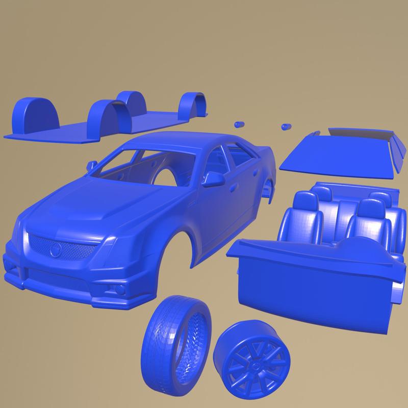 Cadillac CTS sedan V 2009 PRINTABLE CAR IN SEPARATE PARTS