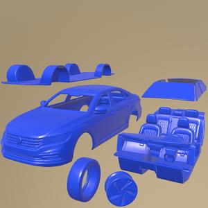 Volkswagen Passat PHEV 2019 PRINTABLE CAR IN SEPARATE PARTS