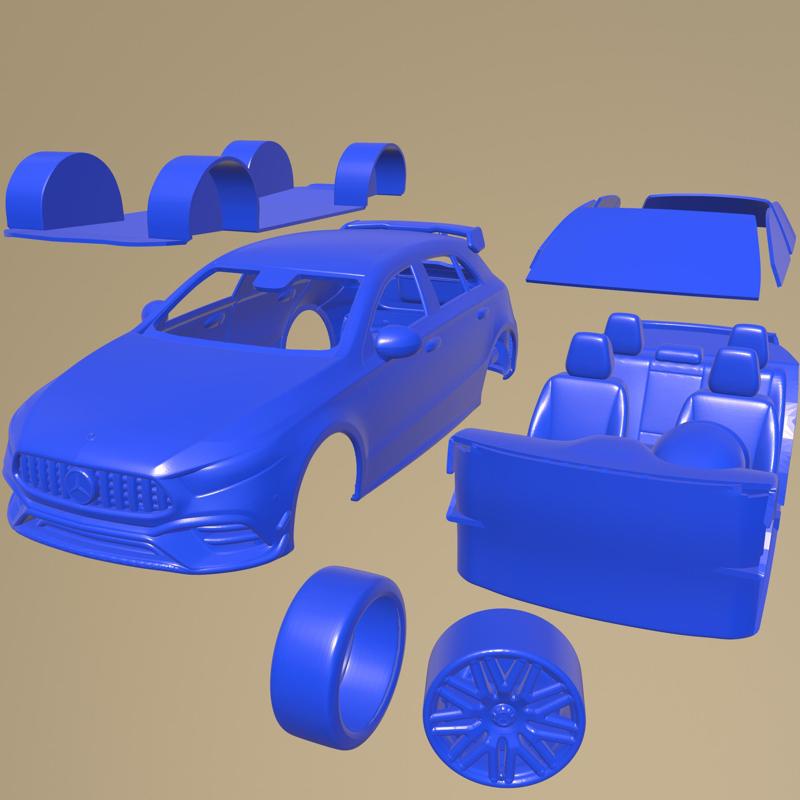 Mercedes-Benz A45 AMG 2020 PRINTABLE CAR IN SEPARATE PARTS
