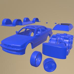 BMW 7-series Alpina 1999 PRINTABLE CAR IN SEPARATE PARTS