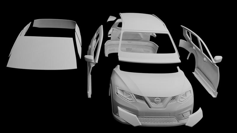 Nissan qashqai bodywork for crawler rc