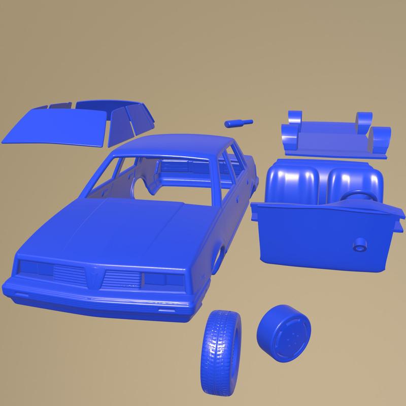 Pontiac 6000 STE 1983 PRINTABLE CAR IN SEPARATE PARTS