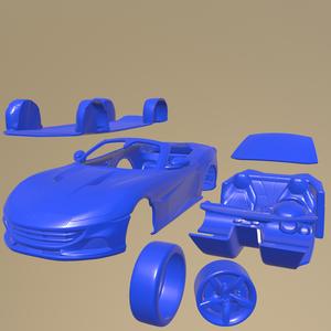 Ferrari Portofino M 2021 PRINTABLE CAR IN SEPARATE PARTS