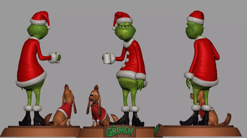 Grinch s Morning Coffee  Holiday Grump 3D Print Set