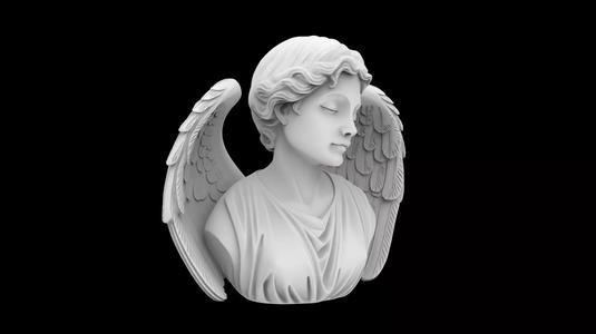 Guardian Angel Bust 3D Print Model