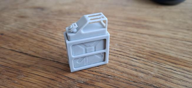 Jerrycan with mounting bracket. Tamiya 1:14 Trucks