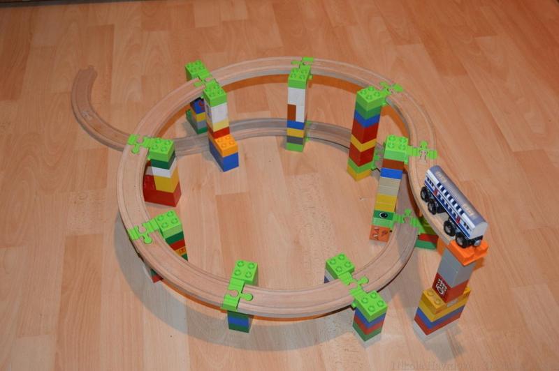 Wooden Train Track Spiral Parts