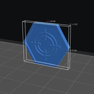 Aim/Overwatch Marker Token Hexagonal 20mm