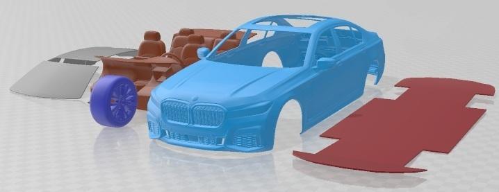 BMW 7 Series M Short 2020 Printable Car