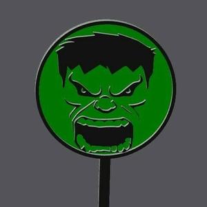 MINI CUPCAKE TOPPER - Hulk Face