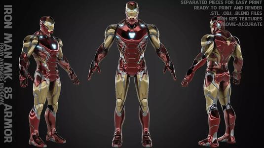 Iron Man Mark 85 Full Armor for Cosplay 3D print model 3D Model Collection