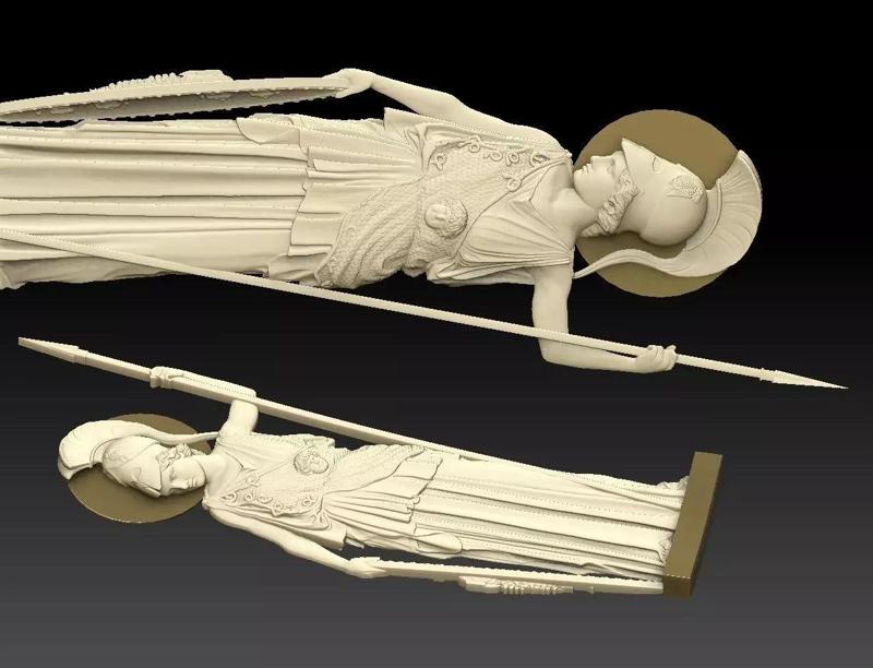 athena cnc relief 3d model