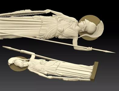 athena cnc relief 3d model