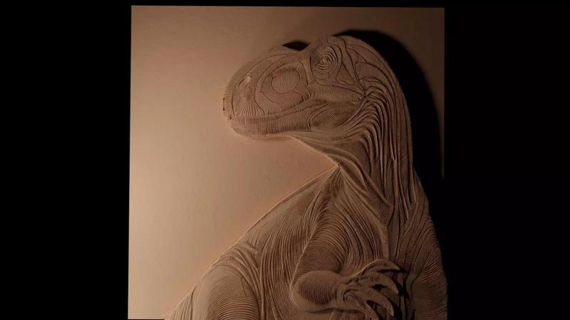 Iguanodon CNC 3d Print High Relief Sand Casting