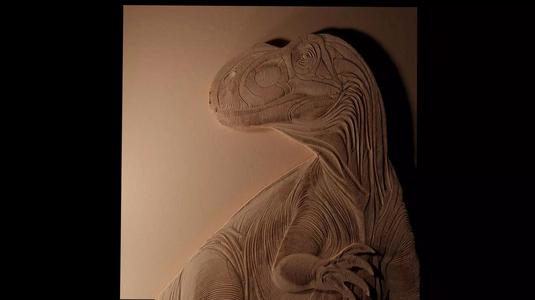 Iguanodon CNC 3d Print High Relief Sand Casting