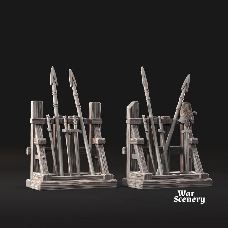 2x Weapon Racks | Scenery | War Scenery
