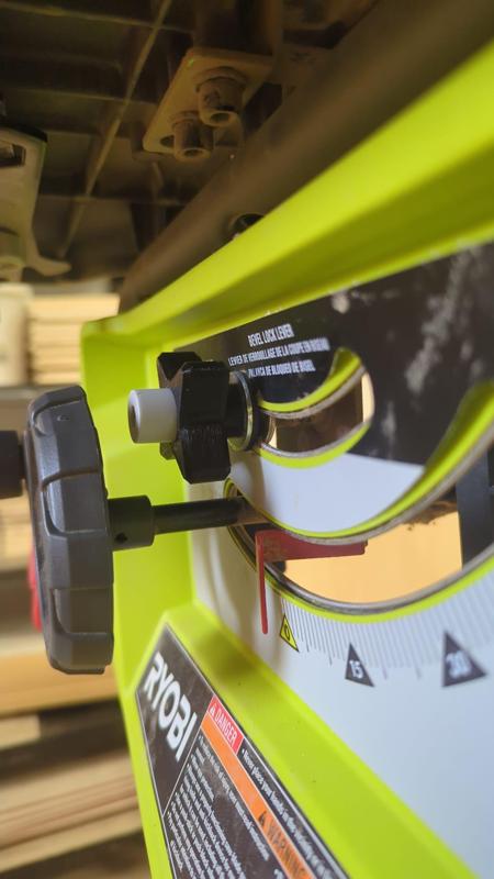 Ryobi 10" Table Saw Bevel Lock Handle
