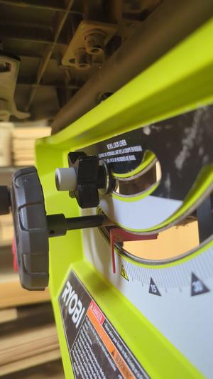 Ryobi 10" Table Saw Bevel Lock Handle