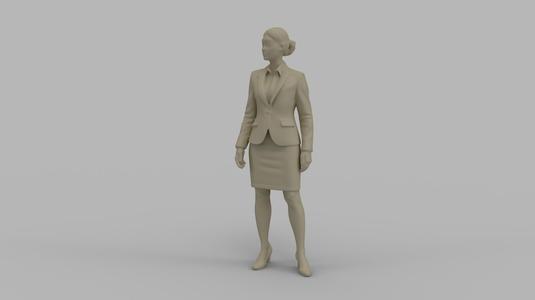 Elegant Businesswoman - 3D Printable Figure