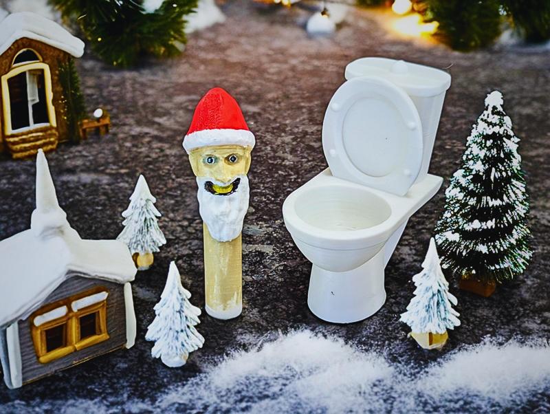 Interactive Santa Skibidi Toilet – Christmas 3D Print!