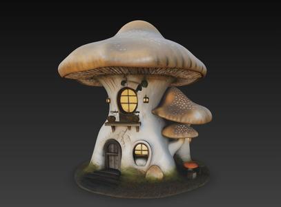 HIGH QUALITY MUSHROOM HOUSE TO PRINT