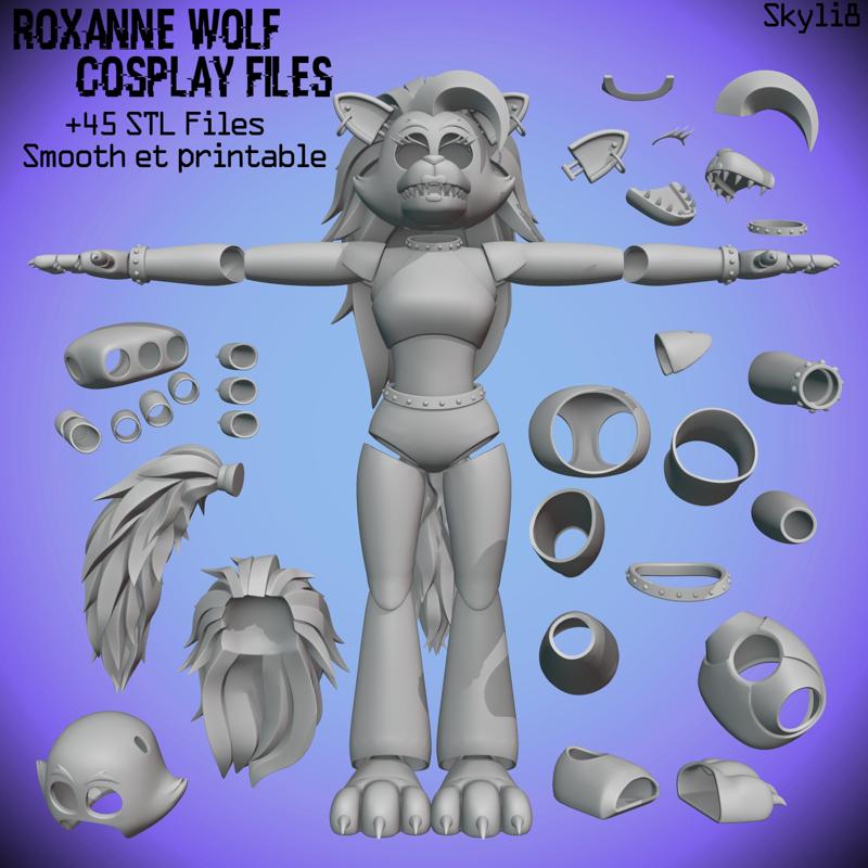 Five Night At Freddy's Glamrock Roxanne Wolf Cosplay Files For Cosplay