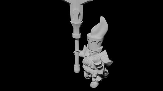 dwarven force commander for tabletop gaming