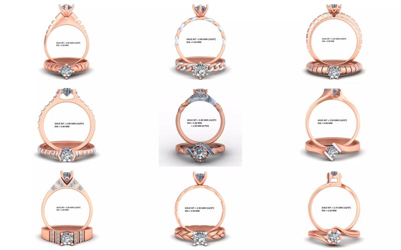 Mega 36 Rings For Women With Stylish And Classic New Design  3D Model Collection
