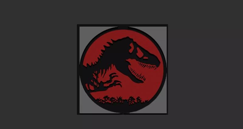 Logo emblema JURASSIC PARK PARQUE JURASICO