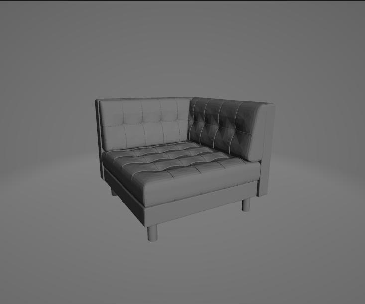 Dunhill Corner Chair – 3D Printable Luxury Upholstered Corner Seat by Bernhardt