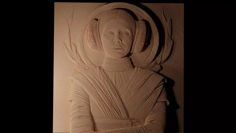 Leia Organa Star Wars CNC 3d Print High Relief Sand Casting