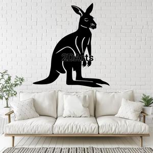 Kangaroo 2D Wall Art/Window Art - Digital STL & SVG File