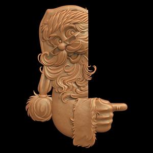 3D Model STL File for CNC Router Laser & 3D Printer 3963 Santa Claus, Holidays 111