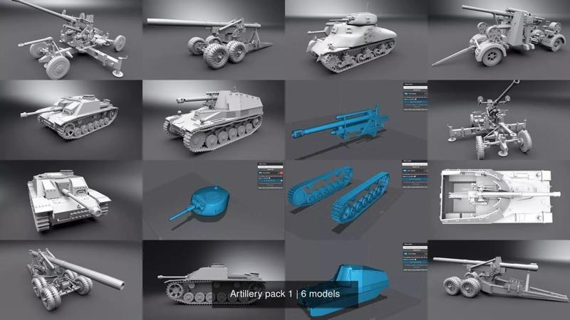 Artillery pack 1 3D Model Collection