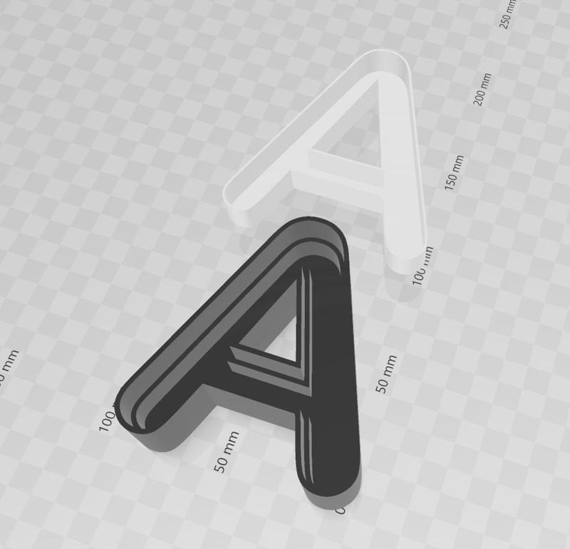 LED letter A body + cover