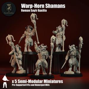 Roman Saytr Warp-Horn Shamans - Presupported