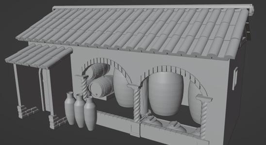 Ancient Rome Winery. Nativity scene. Diorama Role Playing Games