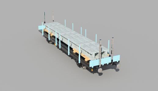 1/87 - HO Scale - Concrete Beam Type 3 Cargo Train