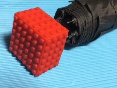 LEGO-style handle of folding umbrella 