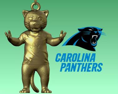 NFL - Necklaces CAROLINA PANTHERS FOOTBALL- Hanging Figurine