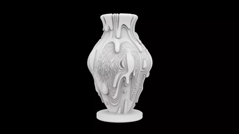 Melting Vase 3D Print Model
