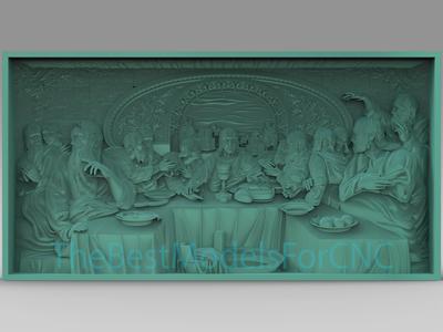 3D Model STL File for CNC Router Laser & 3D Printer The Last Supper