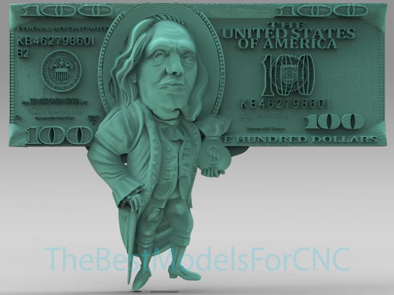 3D Model STL File for CNC Router Laser & 3D Printer 100 Dollar