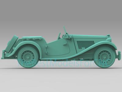 3D Model STL File for CNC Router Laser & 3D Printer MG Midget 1952