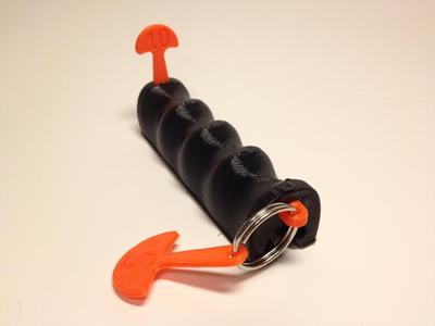 Flexible Plastic Bag Handle with "coins"